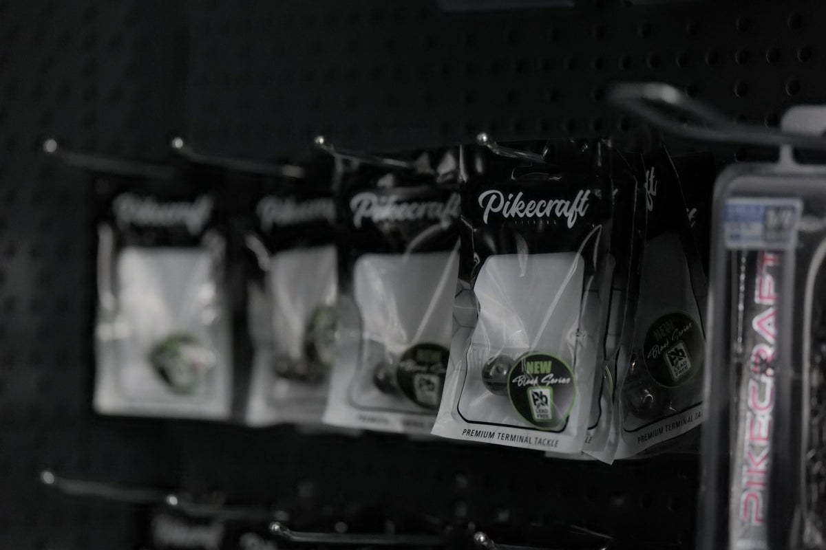 Das innovative Pikecraft „The System“ Rigging für Hechtköder, präsentiert im Köderkult JDM Tackle Store Oldenburg.