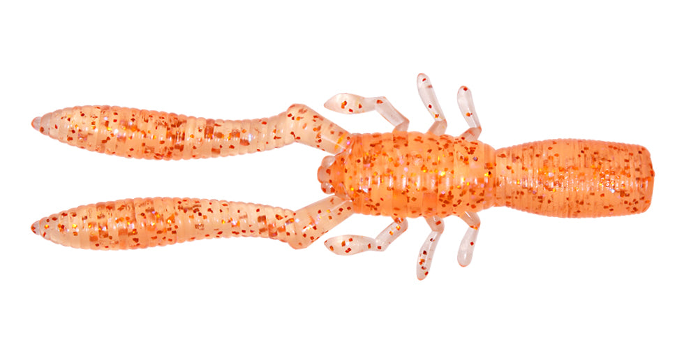 Megabass Bottle Shrimp SW 3 Inch Clear Orange Rainbow Flake