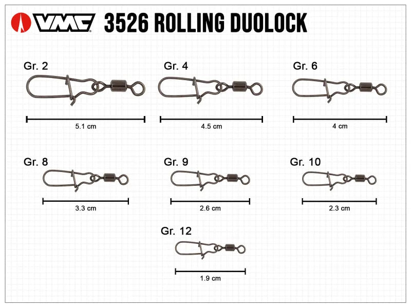 VMC Rolling + Doulock Swivel  Gr. 10 9Stk. Wirbel