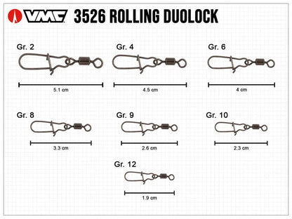 VMC Rolling + Doulock Swivel  Gr. 10 9Stk. Wirbel